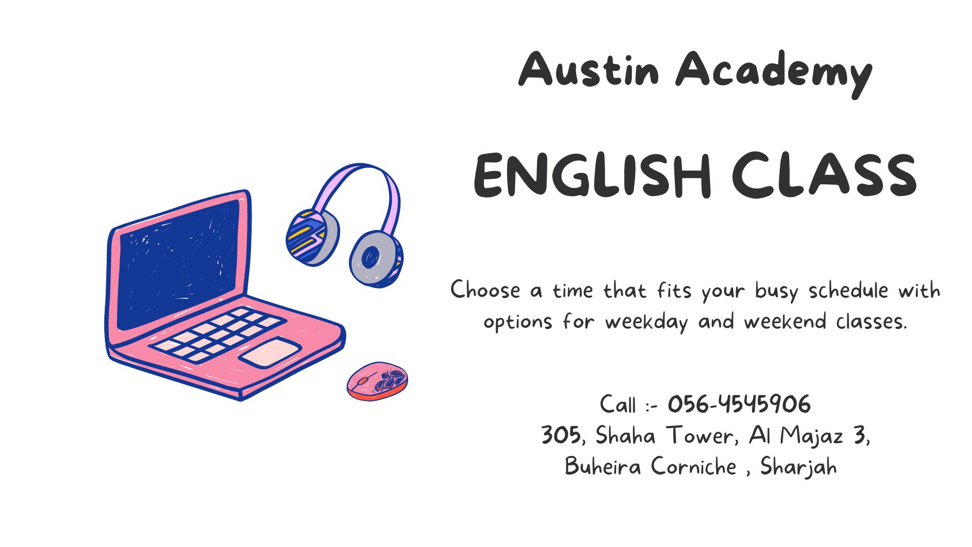 English Language Classes With Best Offer In Sharjah 050 2870097