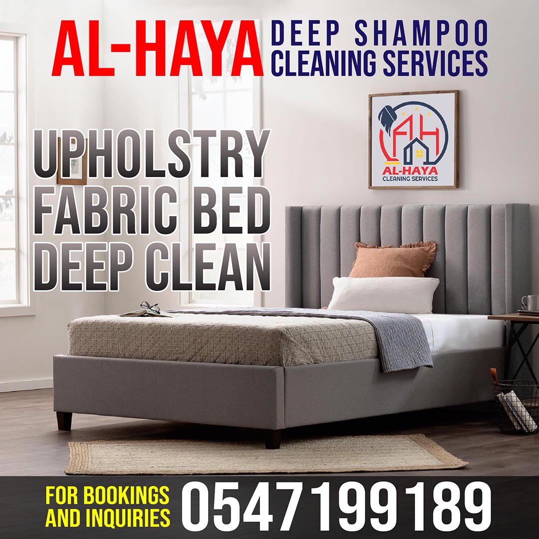Upholstered Fa BRic Bed Deep Cleaning Services 0547199189