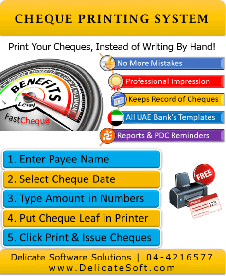 Cheque Printing Software And Printer Whatsapp 052 9957352