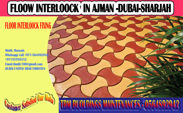 Paving Floor Interlock Fixing Applicator In Ajman Sharjah Dubai