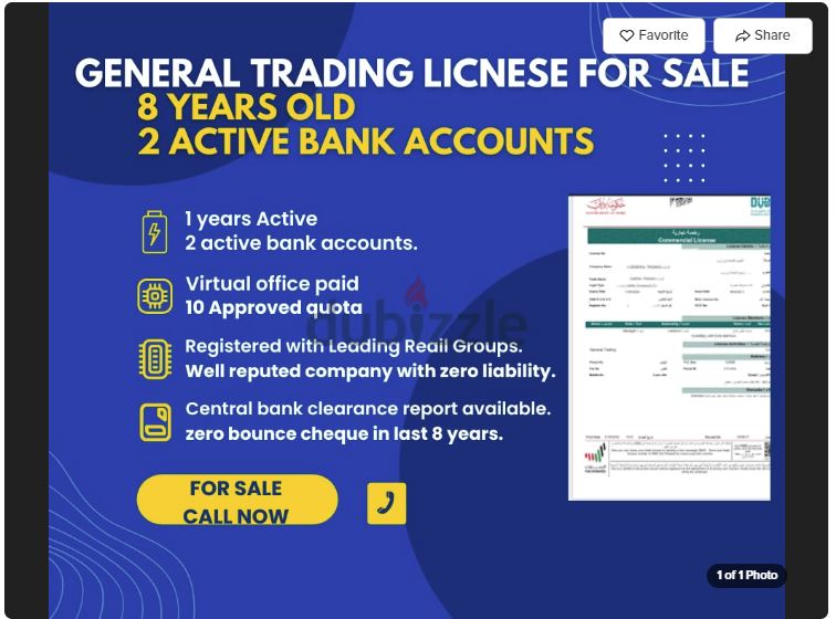 General Trading Company Registration With Virtual Office And Bank Account