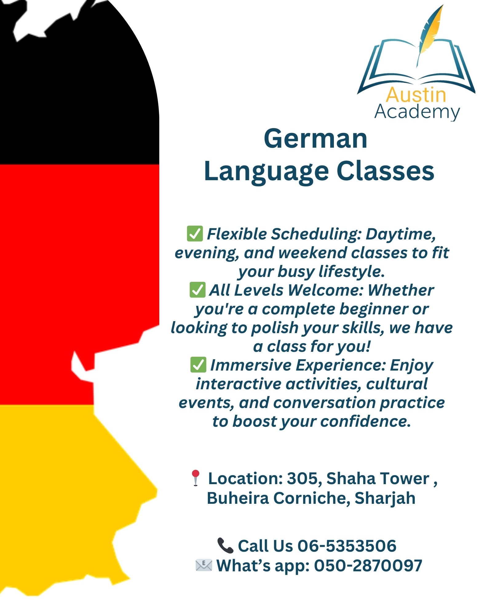 German Training In Sharjah With Offer Call 0502870097