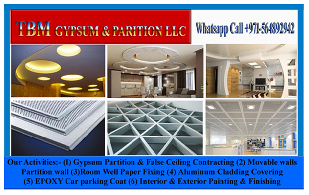 Gypsum Ceiling Installation Contractor Ajman Dubai Sharjah