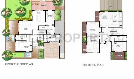 4 Bedrooms Villa Study Maid Room Al Raha Gardens