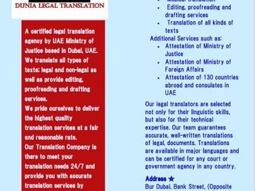 Translation services in Dubai