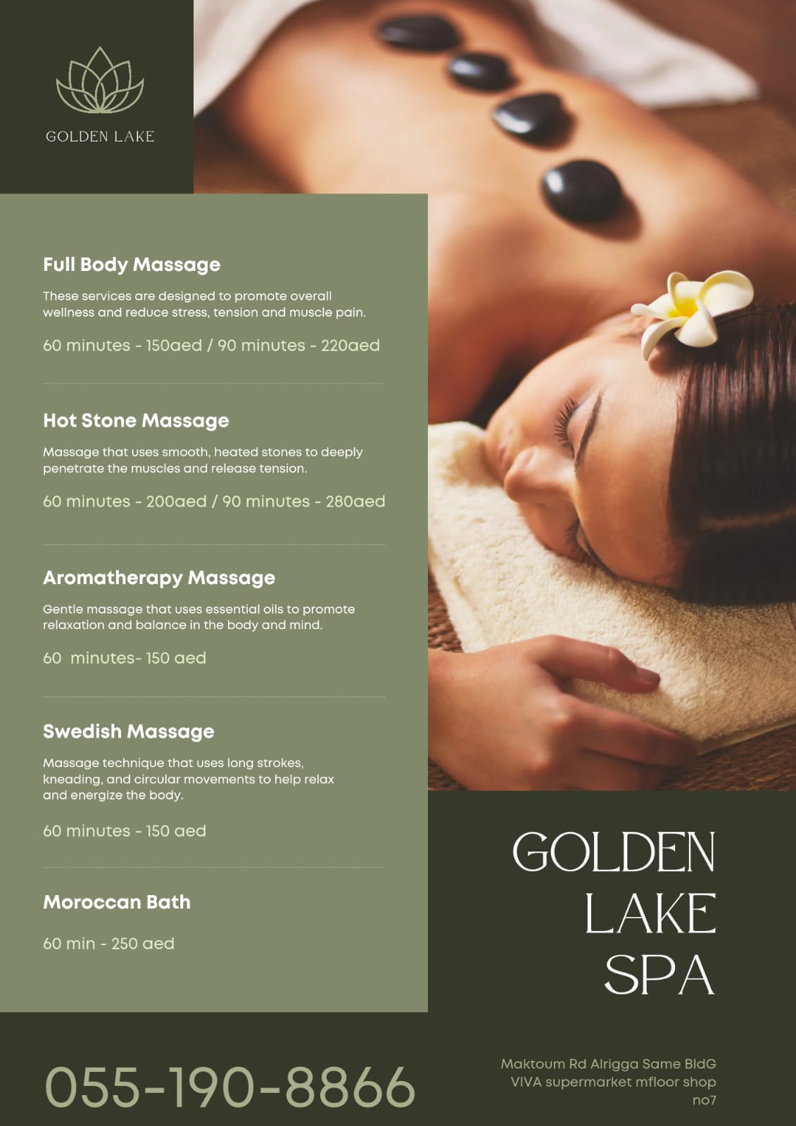 Golden Lake Spa Massage in Dubai