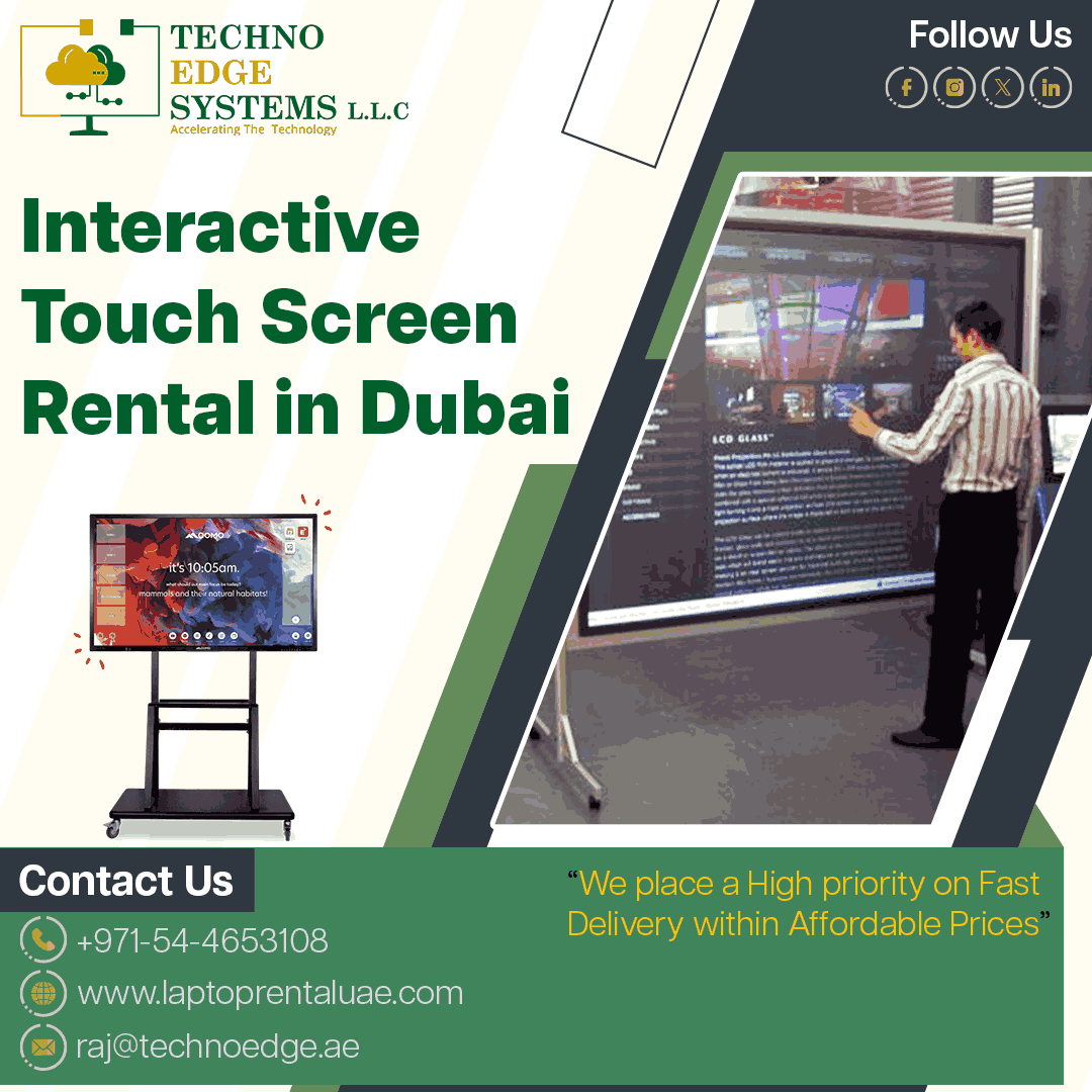 Get The Touch Screen Rental Service In Dubai For Business Expansion