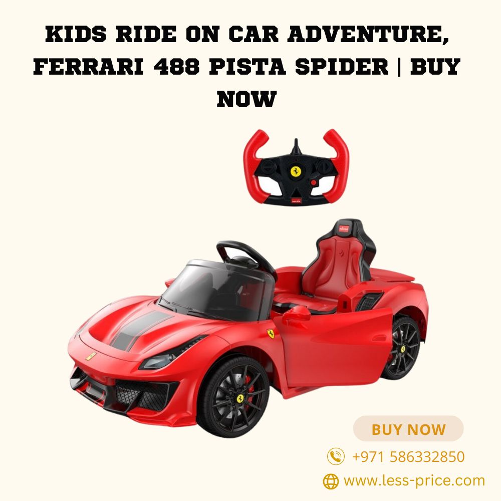 Kids Ride On Car Adventure, Ferrari 488 Pista Spider Buy Now