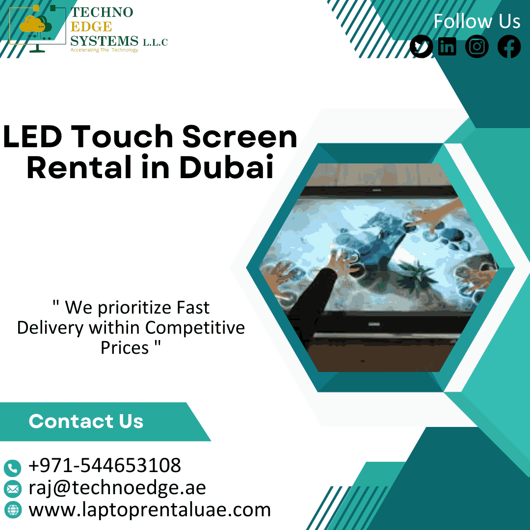 Interactive Touch Screen Rental Services In Dubai, Uae