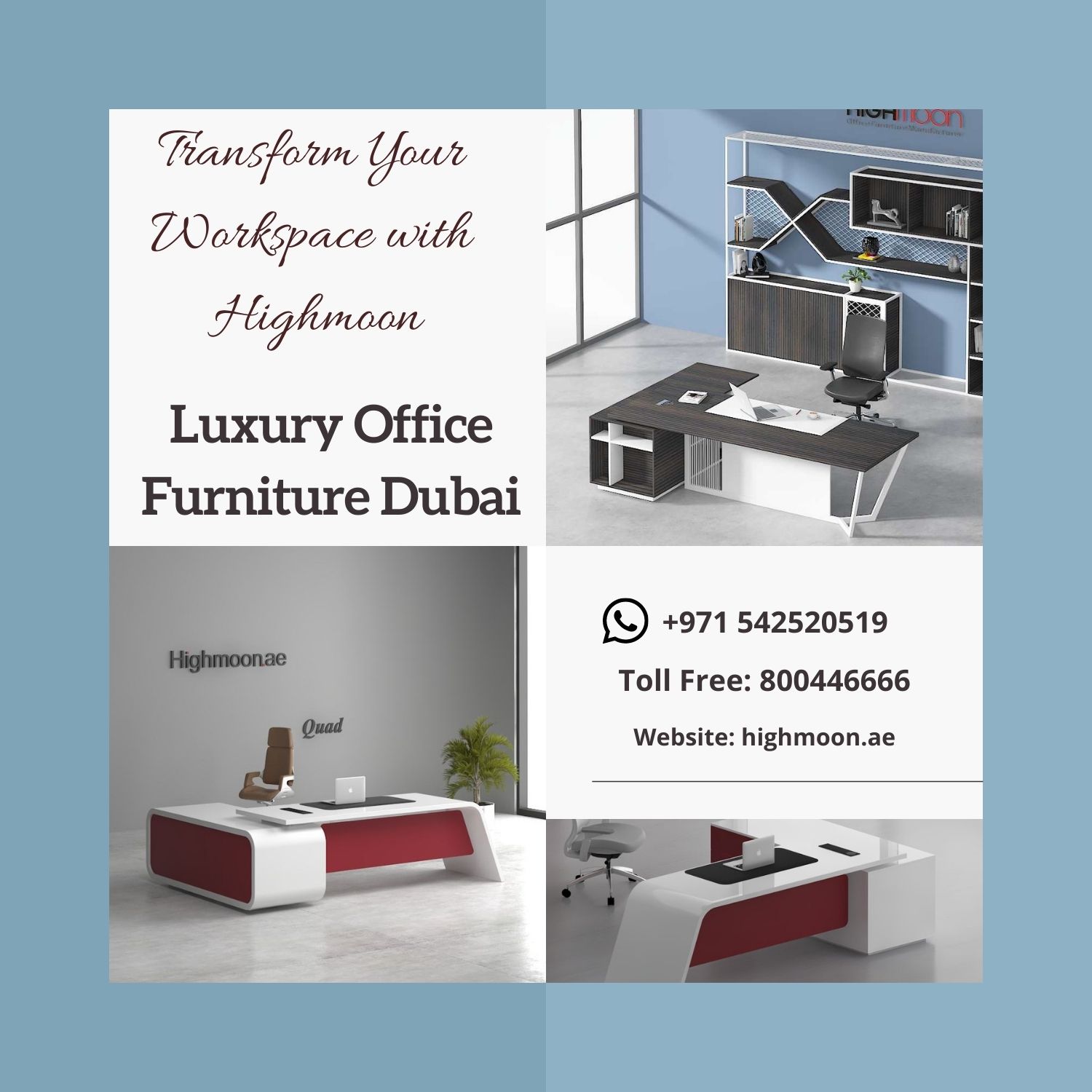 Transform Your Workspace With Highmoon Luxury Office Furniture Dubai
