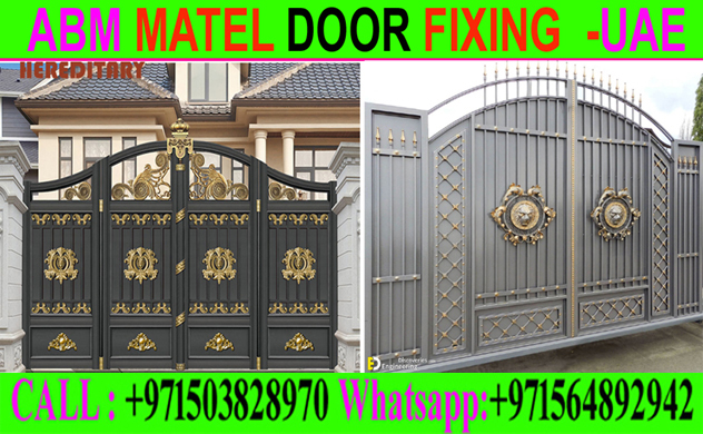 Aluminum Main Gate Fixing Contractor In Ajman , Dubai, Sharjah