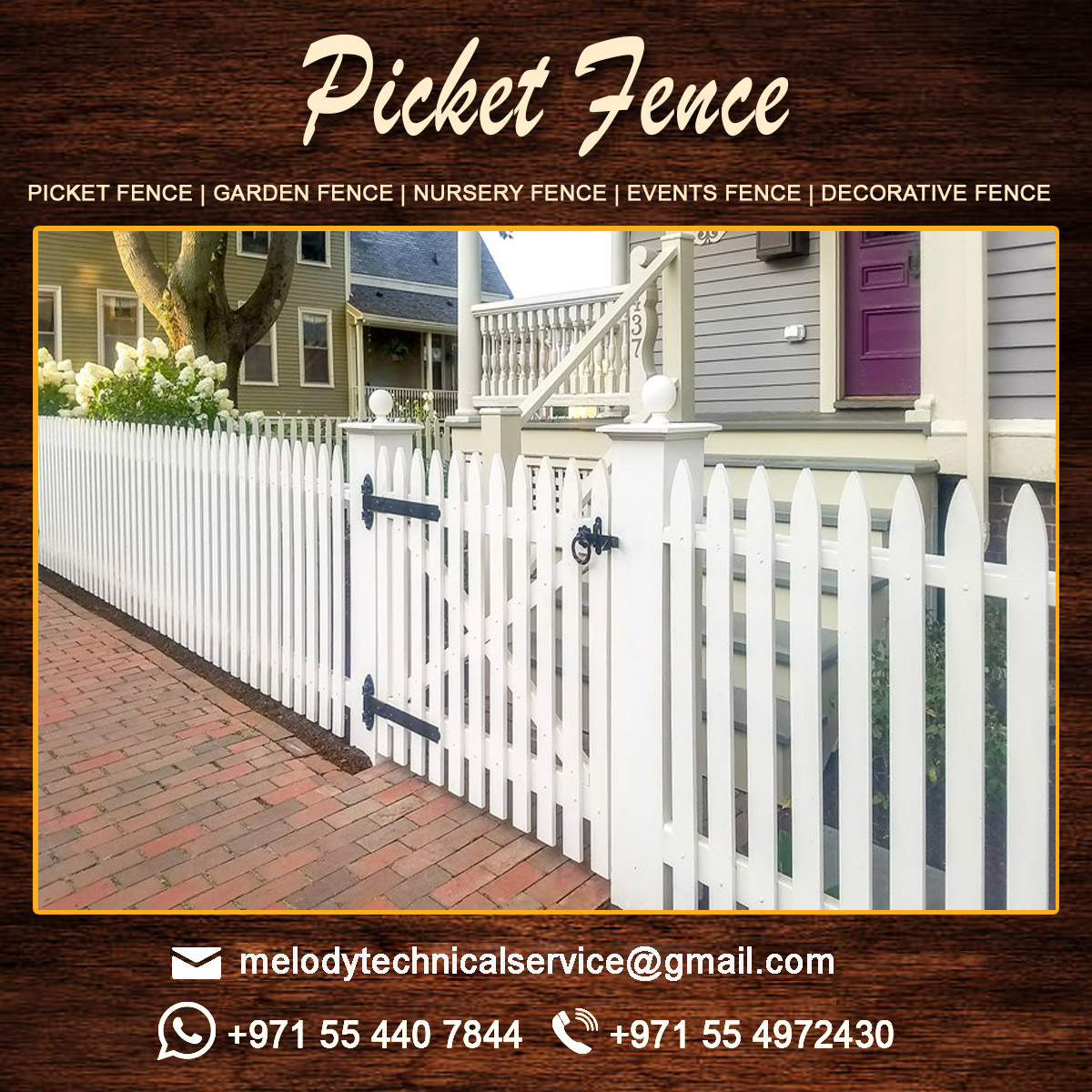 Wooden Fence In Dubai Picket Fence In Uae Garden Fencing Suppliers Dubai