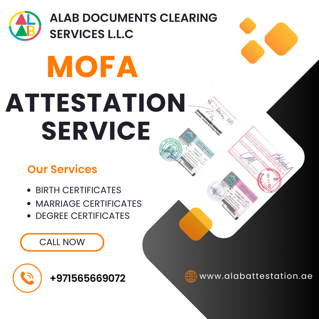 Mofa Attestation Service In Dubai