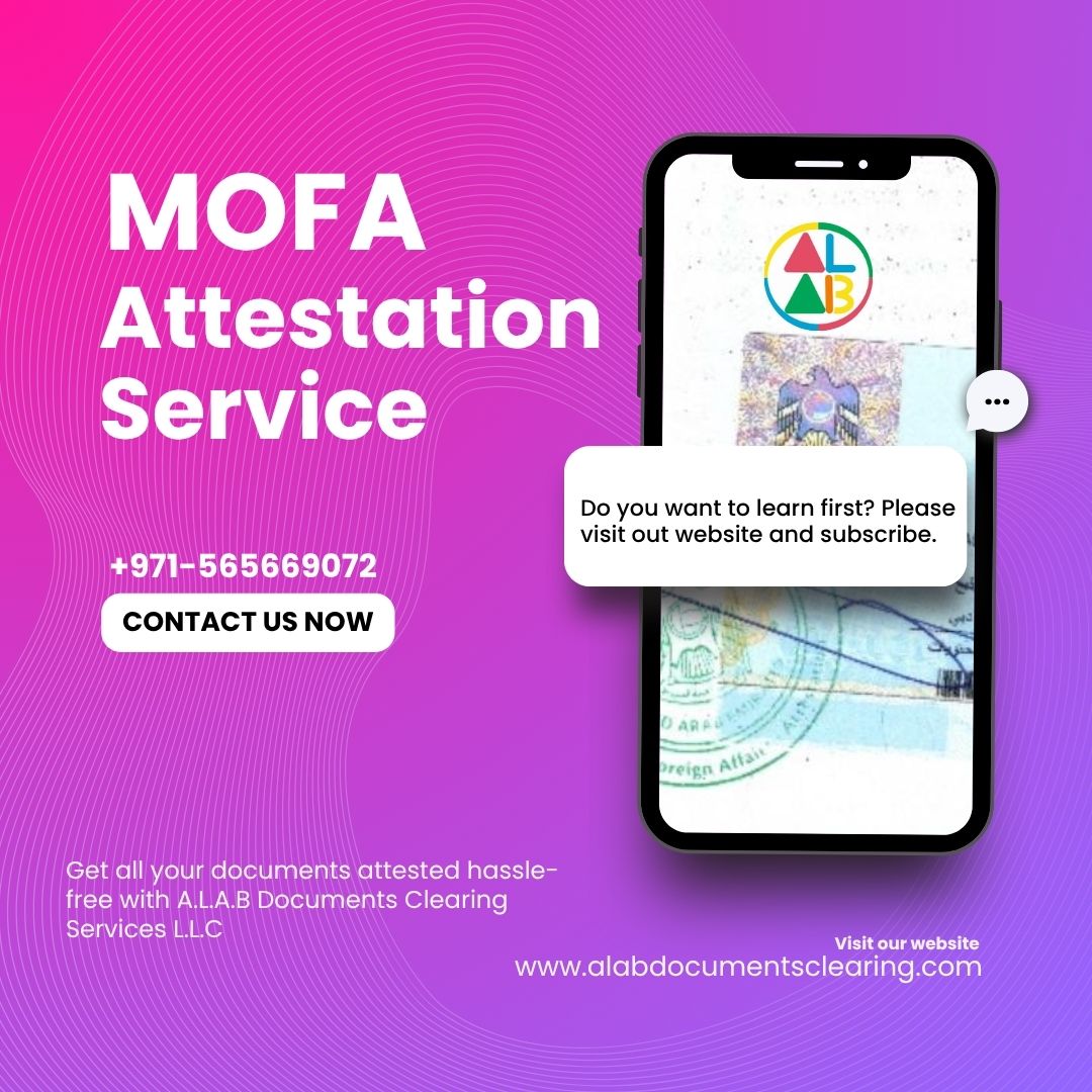 Mofa Attestation For Degree Certificates Attestation Service