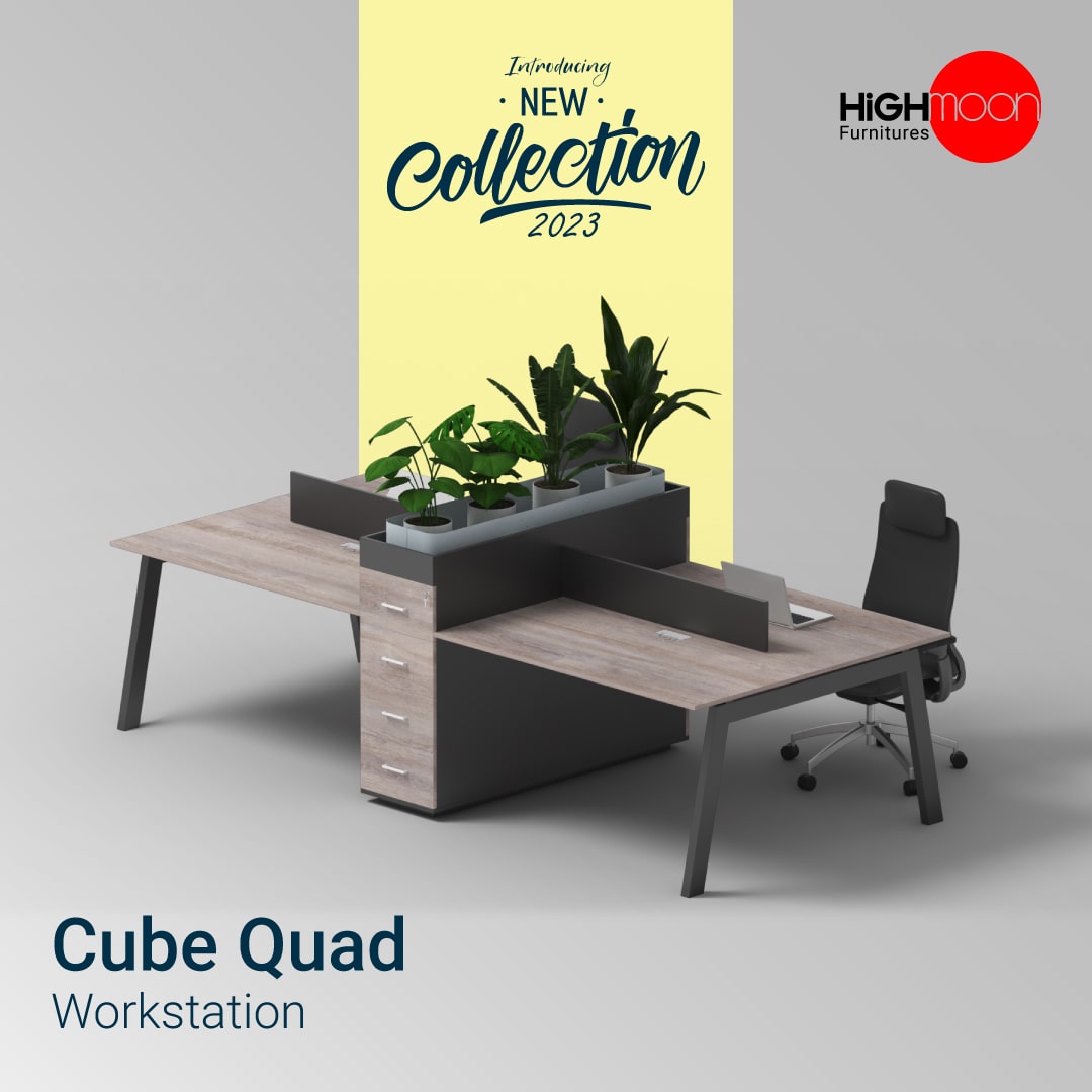 BRand New Office Workstation For Sale Cube Quad Workstation Highmoon Custom Made Office Furniture