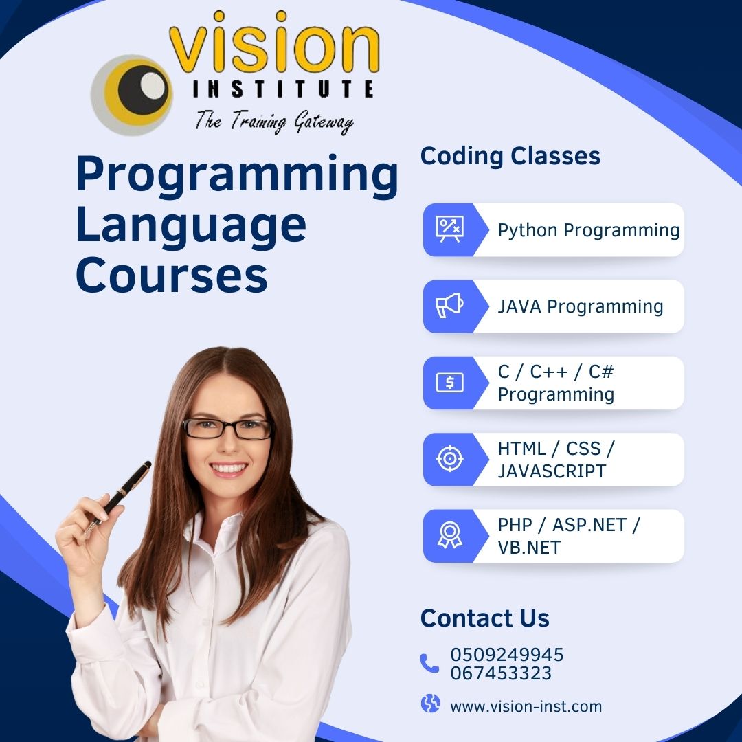 Programming Classes At Vision Institute Call 0509249945