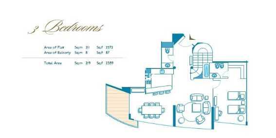 3 Bedrooms Duplex Apartment In Yacht Bay For Sale