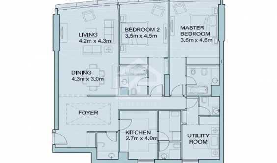 Best Price 2 Master Beds Maids Utility in Dubai
