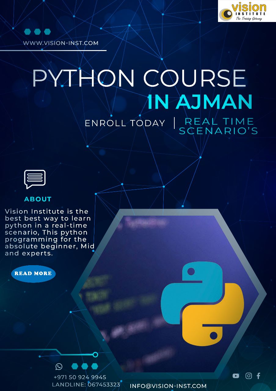 Python Programming Classes At Vision Institute Call 0509249945