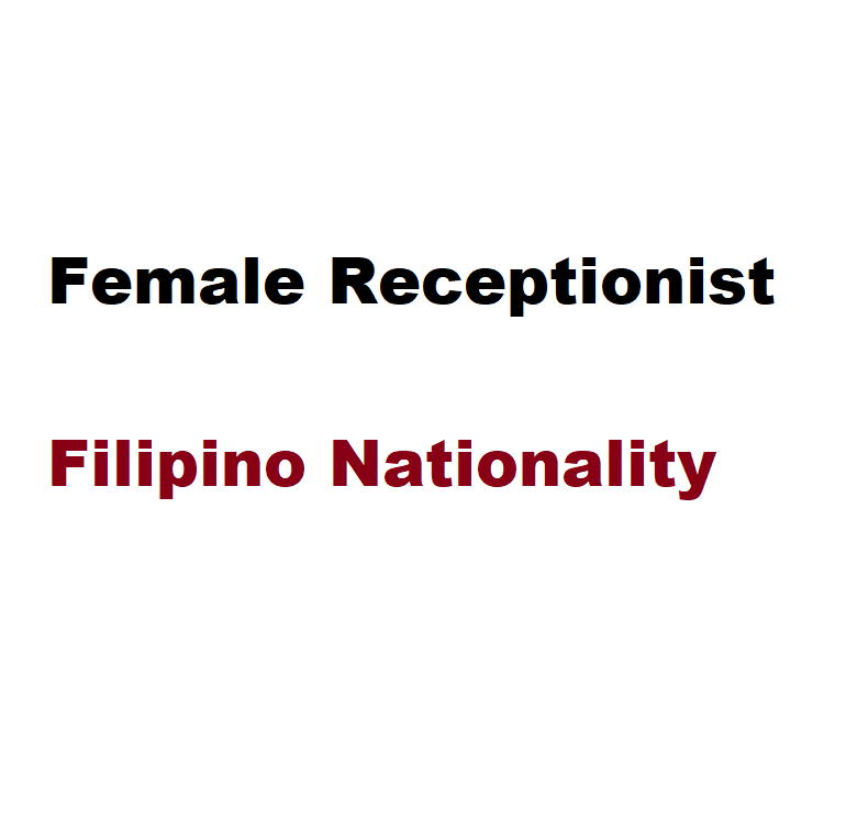 Female Receptionist Required For An It Company
