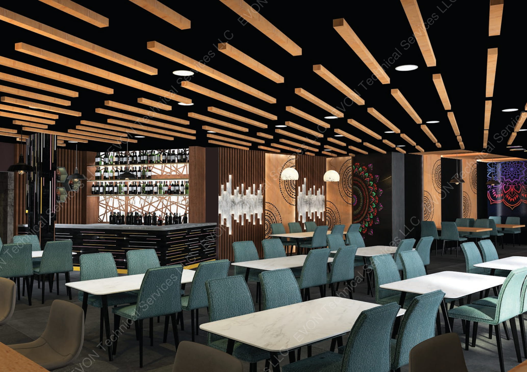 Modern Bar Restaurant Design Concept Interior Design Ideas