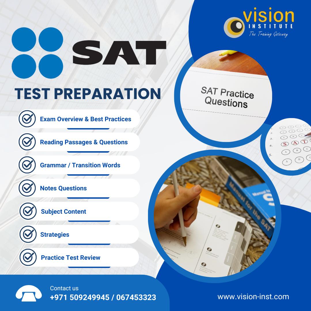 Sat Preparation At Vision Institute Call 0509249945