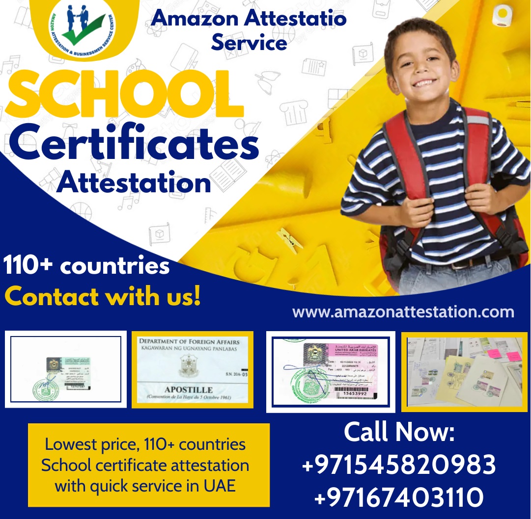 School Certificate Attestation Service In Ajman