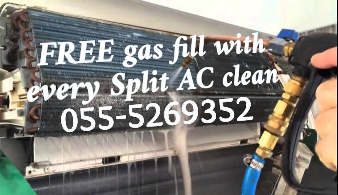 All Kind Of Ac Services In Dubai 055 5269352 Split Repair Clean Fix Installation Duct Central Gas Maintenance Chiller