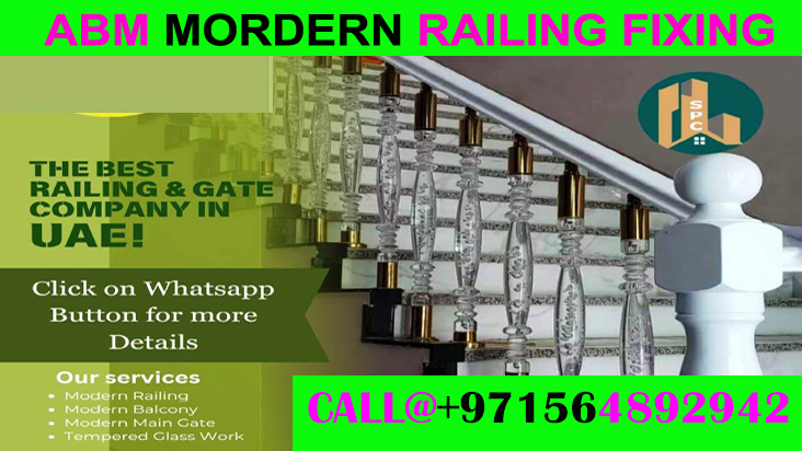 Modern Balcony Railing Fixng Contractor Ajman Dubai Sharjah