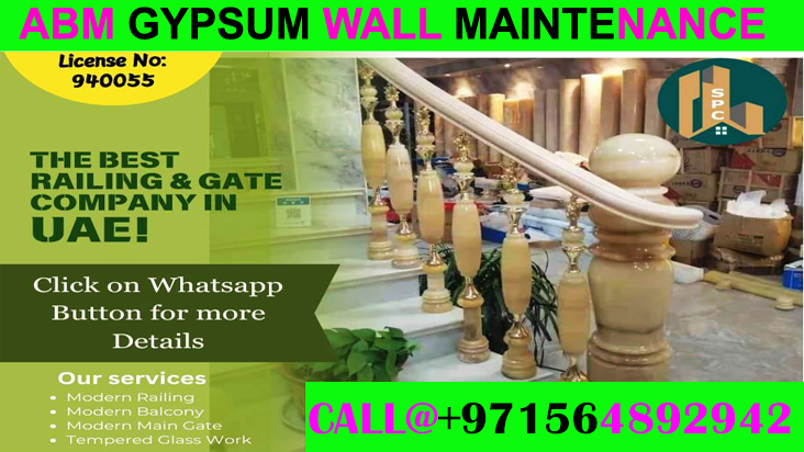 Modern Balcony Railing Fixng Contractor Ajman Dubai Sharjah