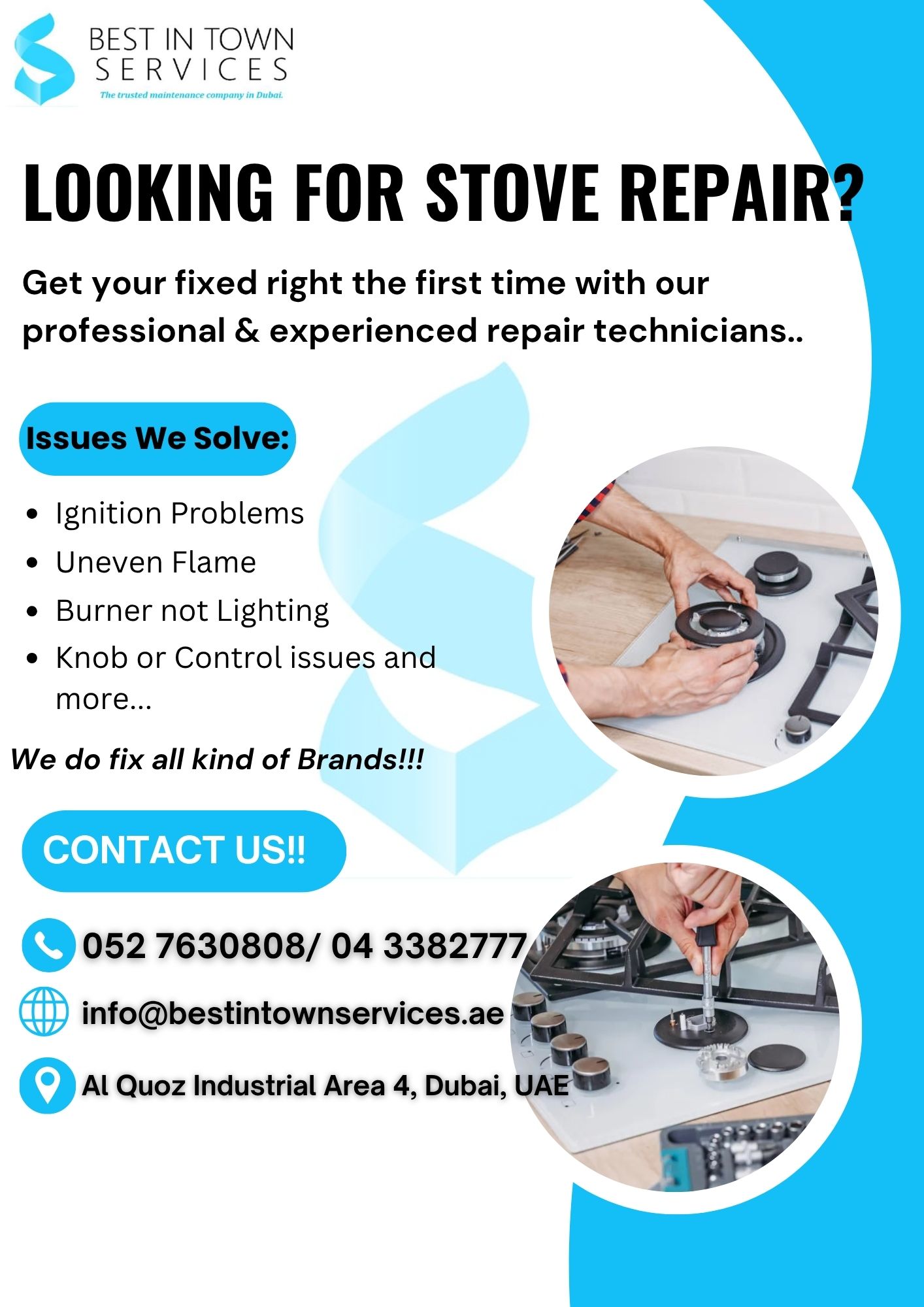Stove Repairing Services Best In Town Services