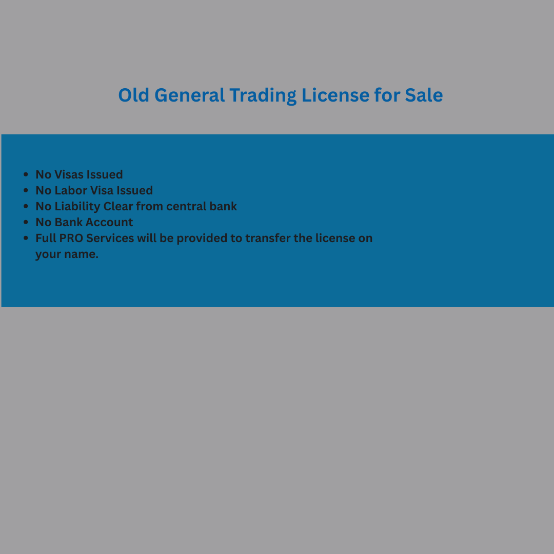 General Trading License For Sale in Dubai