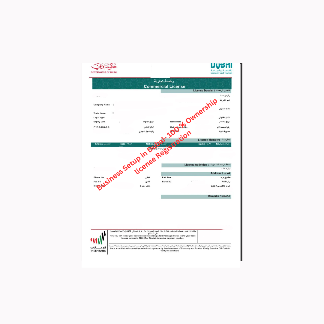 New Business Setup In Dubai License Registration