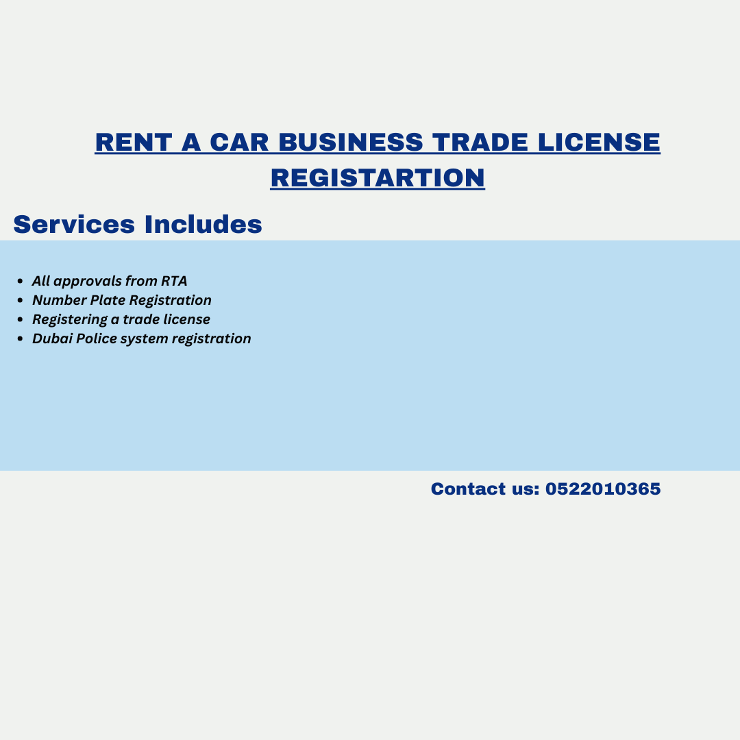 Car Rental License Registration in Dubai