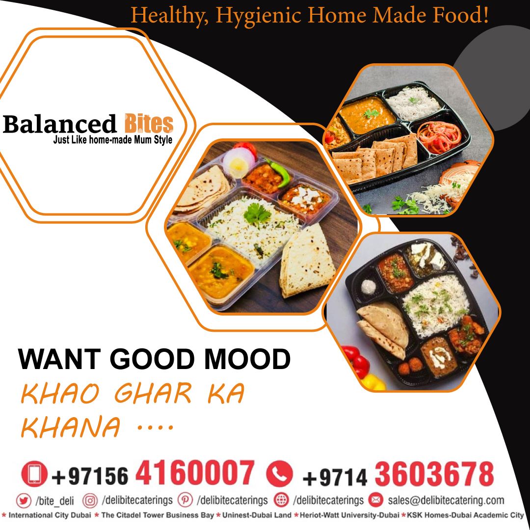 Home Style Tiffin Meal Plans From Deli Bite Catering Dubai