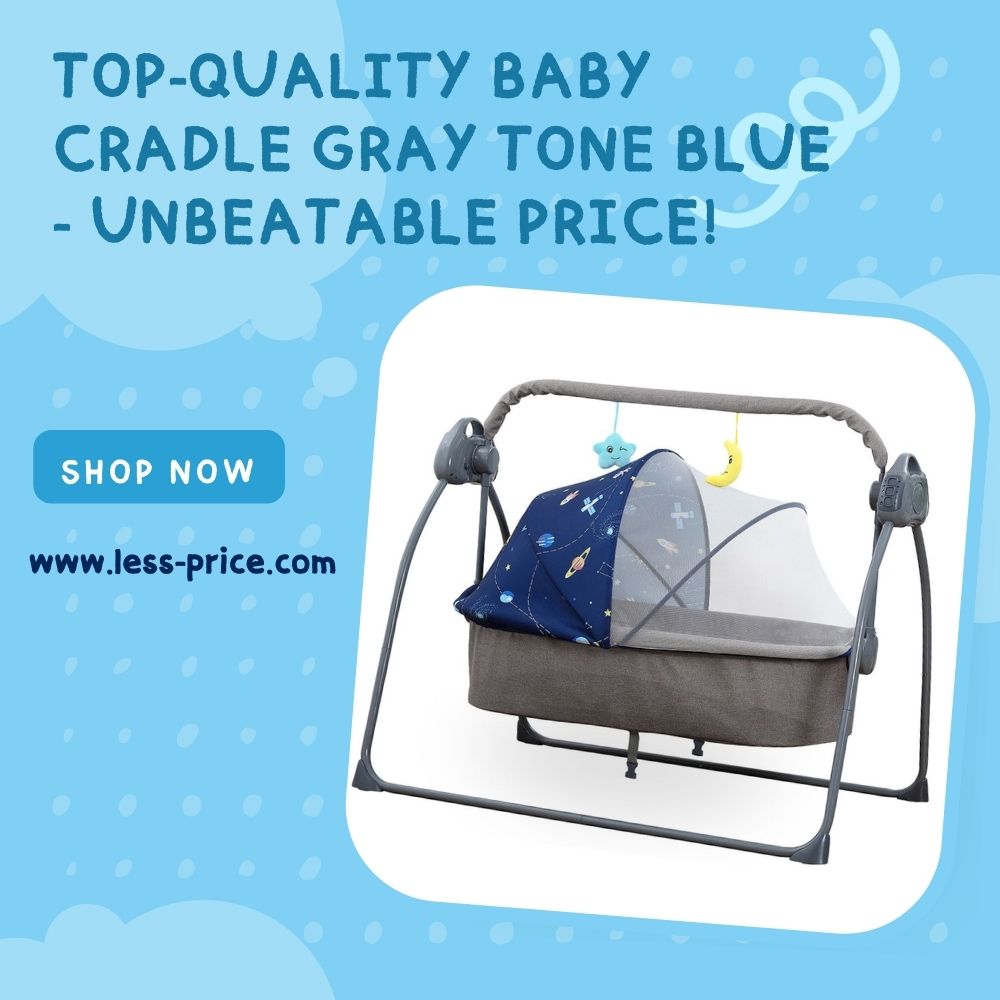 Top Quality Baby Cradle Gray Tone Blue Unbeatable Price