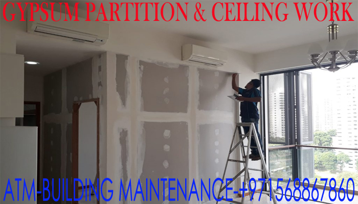 Gypsum Ceiling Partition Works Contractor In Umm Al Quwain Dubai Sharjah Uae