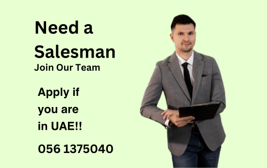 Hiring Salesman Vacancy in Dubai