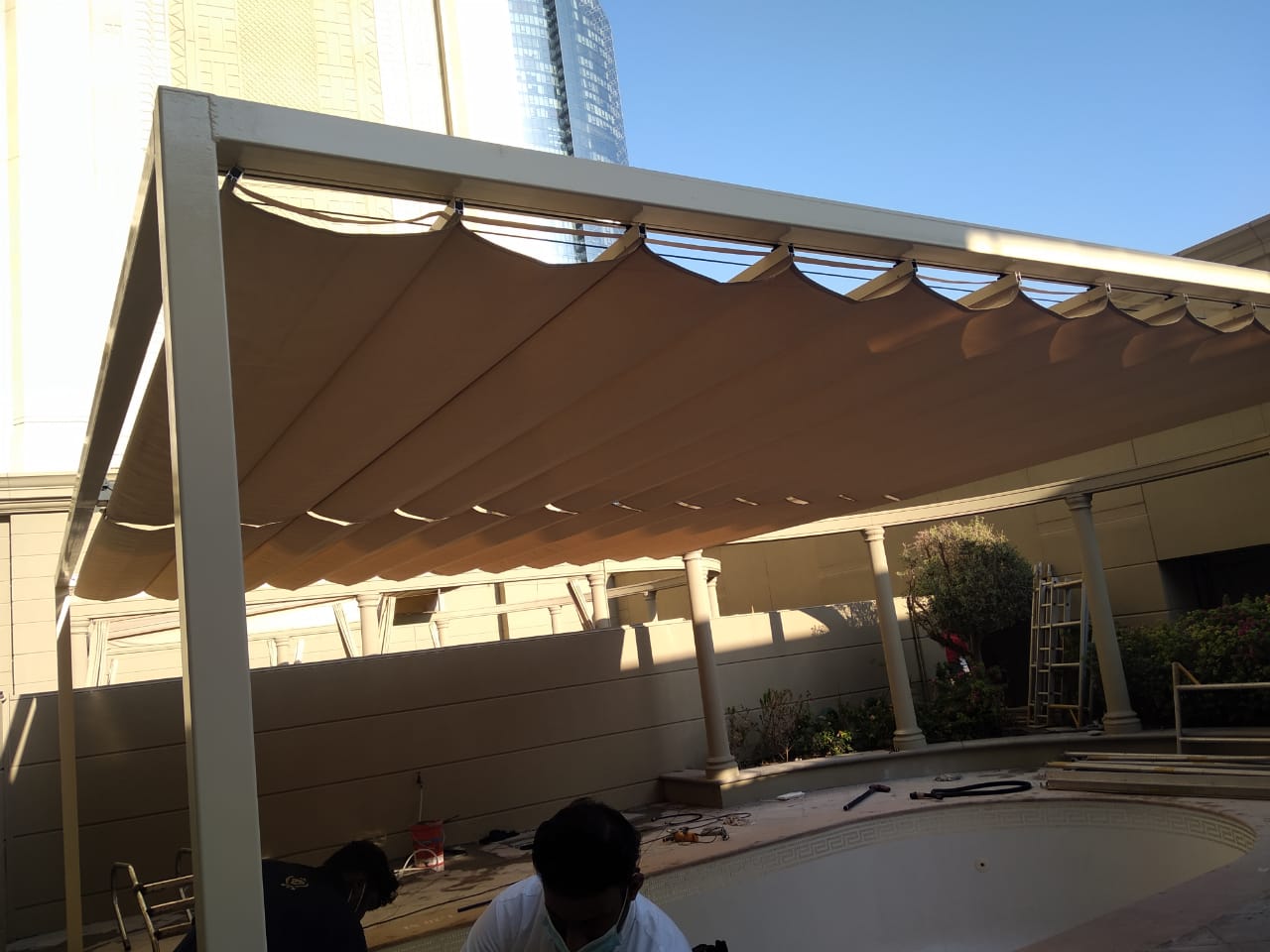 Awning Shade Pool Shade Retractable Shade in Dubai