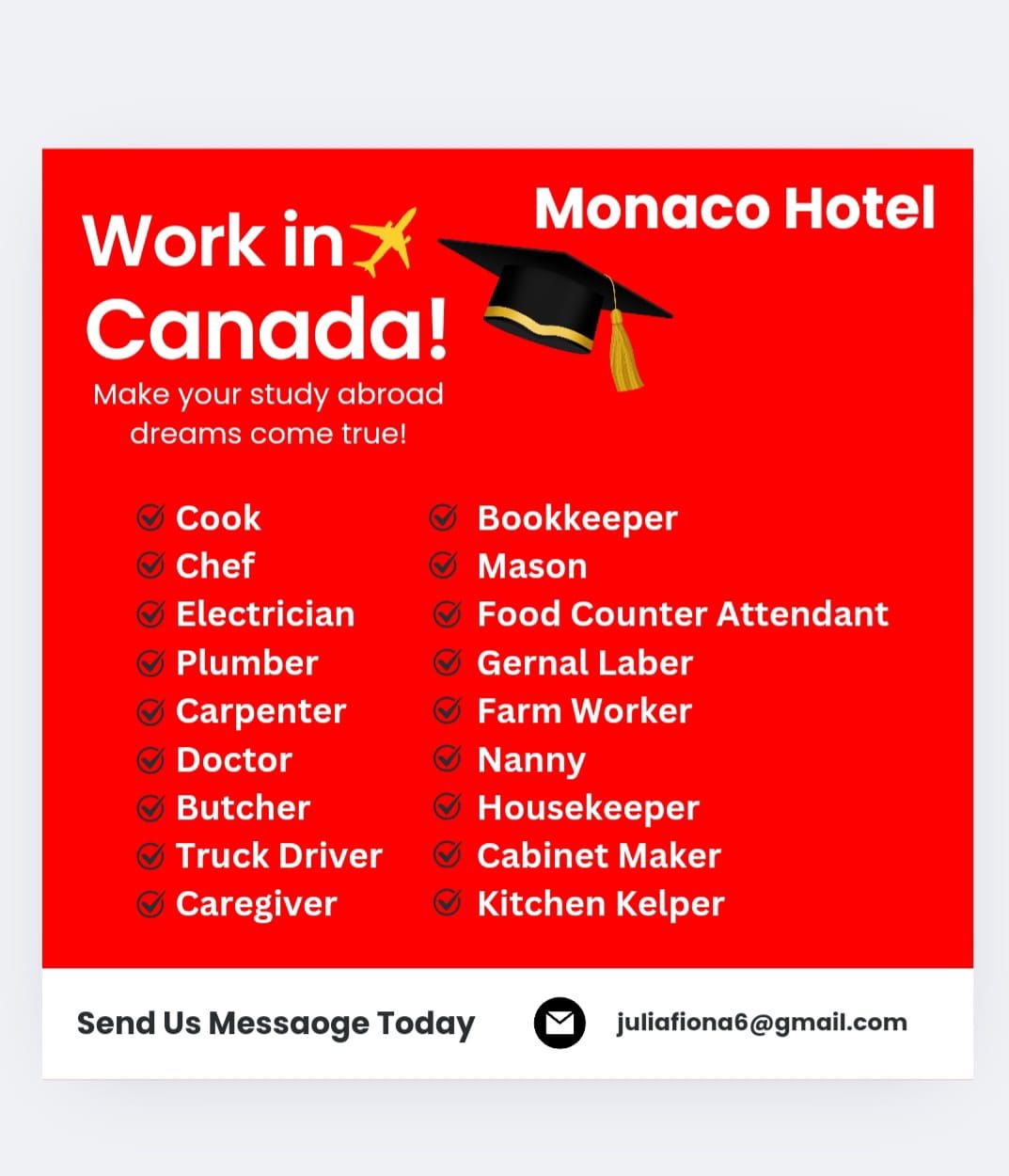 Canada Job Alert in Dubai