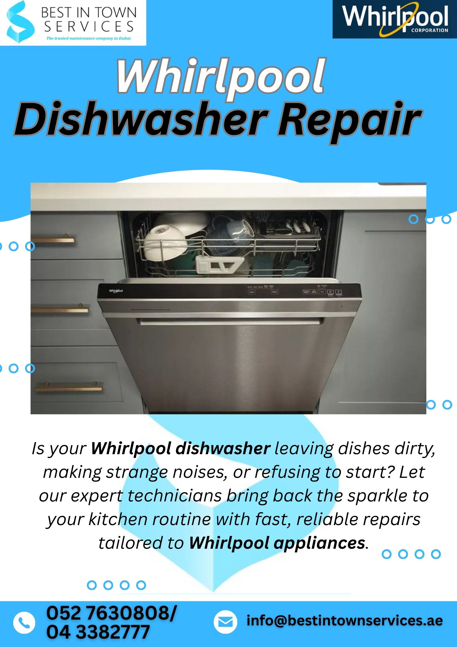 Whirlpool Dishwasher Repair Services in Dubai