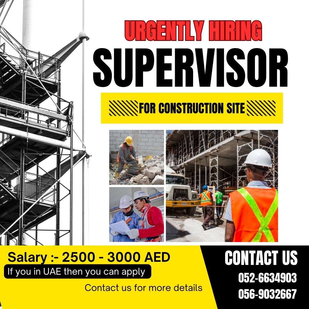 Site Supervisor Vacancy in Dubai